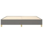 vidaXL Cadre de lit sans matelas gris foncé 140x190 cm tissu