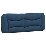 vidaXL Coussin de tête de lit bleu 120 cm tissu