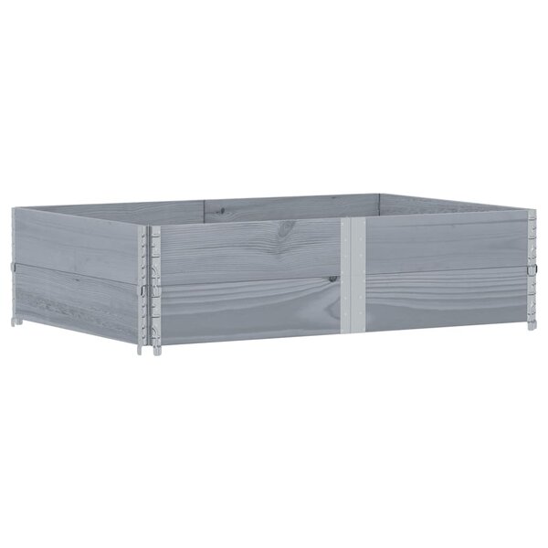 vidaXL Jardinière gris 150x100 cm bois de pin massif