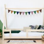 Lit cabane enfant NAKANA 90 x 190 bleu marine