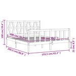 vidaXL Cadre de lit sans matelas blanc bois de pin massif