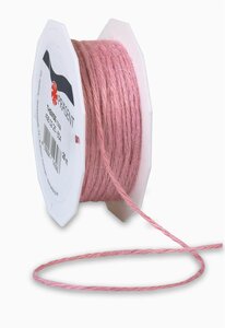 Cordelette jute 25-m-rouleau 2 mm rosé