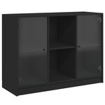 vidaXL Buffet noir 102x37x75 5 cm bois d'ingénierie
