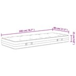 vidaXL Matelas à ressorts ensachés dureté moyenne 80x200 cm