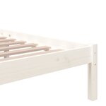 vidaXL Cadre de lit sans matelas blanc bois massif 100x200 cm