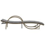vidaXL Chaises longues lot de 2 avec table beige résine tressée