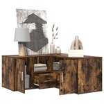 vidaXL Armoire d'angle chêne fumé 160x40x45 cm bois d'ingénierie