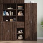 vidaXL Buffet haut chêne marron 40x42 5x185 cm bois d'ingénierie