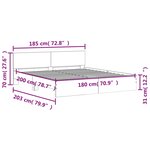 vidaXL Cadre de lit avec tête de lit sonoma gris 180x200 cm