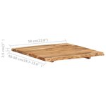 vidaXL Dessus de table Bois d'acacia massif 58x(50-60)x2 5 cm