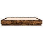vidaXL Cadre de lit sans matelas chêne fumé 200x200 cm
