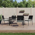 vidaXL Ensemble à manger de jardin 5 Pièces coussins résine tressée acier