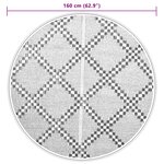 vidaXL Tapis d'extérieur marron Ø160 cm PP