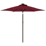 vidaXL Parasol de jardin avec mât en acier bordeaux 225x225x212 cm