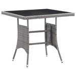 vidaXL Ensemble à manger de jardin 3Pièces Résine tressée Anthracite gris