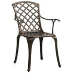 vidaXL Ensemble de bistro 5 Pièces Aluminium coulé Bronze