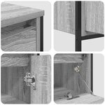 Ensemble de meubles de salle de bain 3 pièces vidaXL Gris Sonoma en bois d'ingénierie