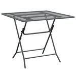 vidaXL Ensemble à manger de jardin 3 Pièces Maille Métal Anthracite