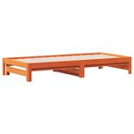 vidaXL Lit de jour avec lit gigogne cire marron 80x200 cm pin massif