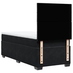 vidaXL Sommier à lattes de lit avec matelas Noir 100x200 cm Velours