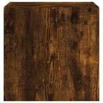 vidaXL Meubles TV muraux et lumières LED 2Pièces chêne fumé 40 5x35x40 cm