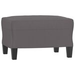 vidaXL Ensemble de canapés 3 Pièces avec coussins Gris Similicuir