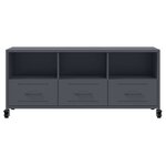 vidaXL Meuble TV anthracite 100 5x39x43 5 cm acier laminé à froid