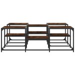 vidaXL Table basse chêne fumé 121x121x40 cm bois d'ingénierie