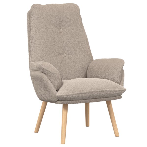 vidaXL Fauteuil relaxant Grise clair en tissu effet laine bouclée