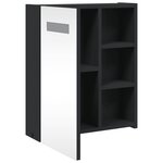 vidaXL Armoire de salle de bain à miroir avec LED noir 45x13x52 cm