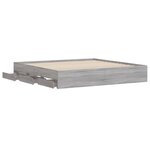 vidaXL Cadre de lit avec tiroirs sans matelas sonoma gris 180x200 cm