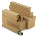 20 cartons d'emballage allongés 80 x 10 x 10 cm - Double cannelure