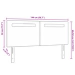 tête de lit vidaXL design simple noir 140 cm en simili cuir