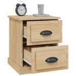 vidaXL Tables de chevet 2Pièces chêne sonoma 39x39x47 5cm bois ingénierie