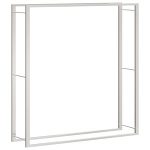 vidaXL Portant de bois de chauffage 110x28x116 cm acier inoxydable