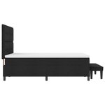 vidaXL Lit à ressorts avec matelas et banc noir 140x200 cm tissu
