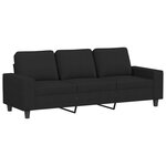 vidaXL Ensemble de canapés 4 Pièces noir tissu