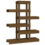 vidaXL Support à plantes Marron miel 85x25x109 5 cm Bois massif pin