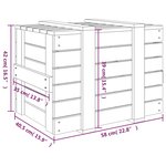 vidaXL Boîte de rangement Marron miel 58x40 5x42 cm Bois massif pin