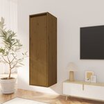 vidaXL Armoire murale Marron miel 30x30x100 cm Bois de pin massif