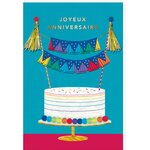 Carte Signature Gâteau Anniversaire - 11 5 X 17cm - Draeger paris