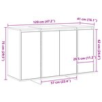 vidaXL Buffet en chêne Fait main bois d'ingénierie 120 x 41 x 75 cm