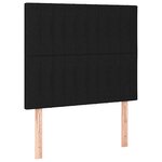 vidaXL Sommier à lattes de lit avec matelas et LED Noir 80x200cm Tissu