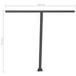 vidaXL Auvent automatique sur pied 350x250 cm Anthracite