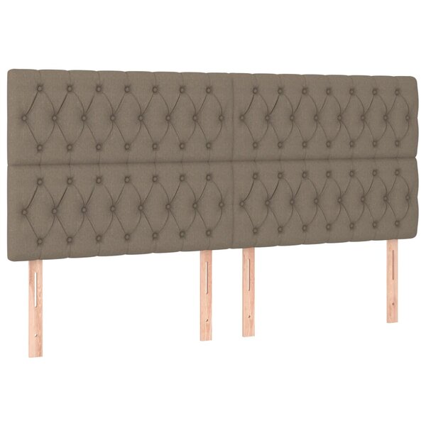 vidaXL Têtes de lit 4 Pièces Taupe 90x7x78/88 cm Tissu