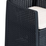 vidaXL Ensemble à manger d'extérieur 5 Pièces Plastique Aspect de rotin