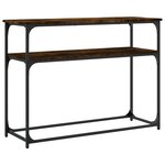 vidaXL Table console chêne fumé 100x35 5x75 cm bois d'ingénierie