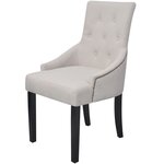 vidaXL Chaises à manger lot de 6 gris crème tissu
