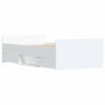vidaXL Cadre de lit avec tête de lit/pied de lit blanc 90x200 cm