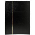 Album De Timbres Simili-cuir 48 Pages Noires - 22 5x30 5 Cm - Noir - Exacompta